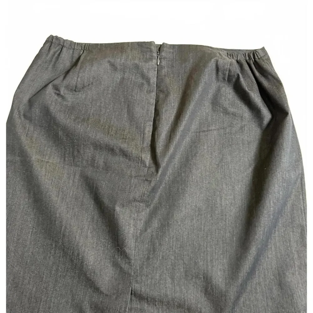 TALBOTS Plus Size 20 W Aline Dress Denim lined Career Skirt.‎ Zip/Elastic waist